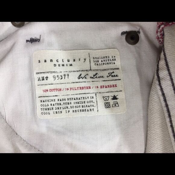 Sanctuary Denim The Charmer Diamond Skinny Jeans 26 - Picture 7 of 7